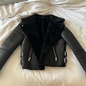 Size medium faux fur lined jacket